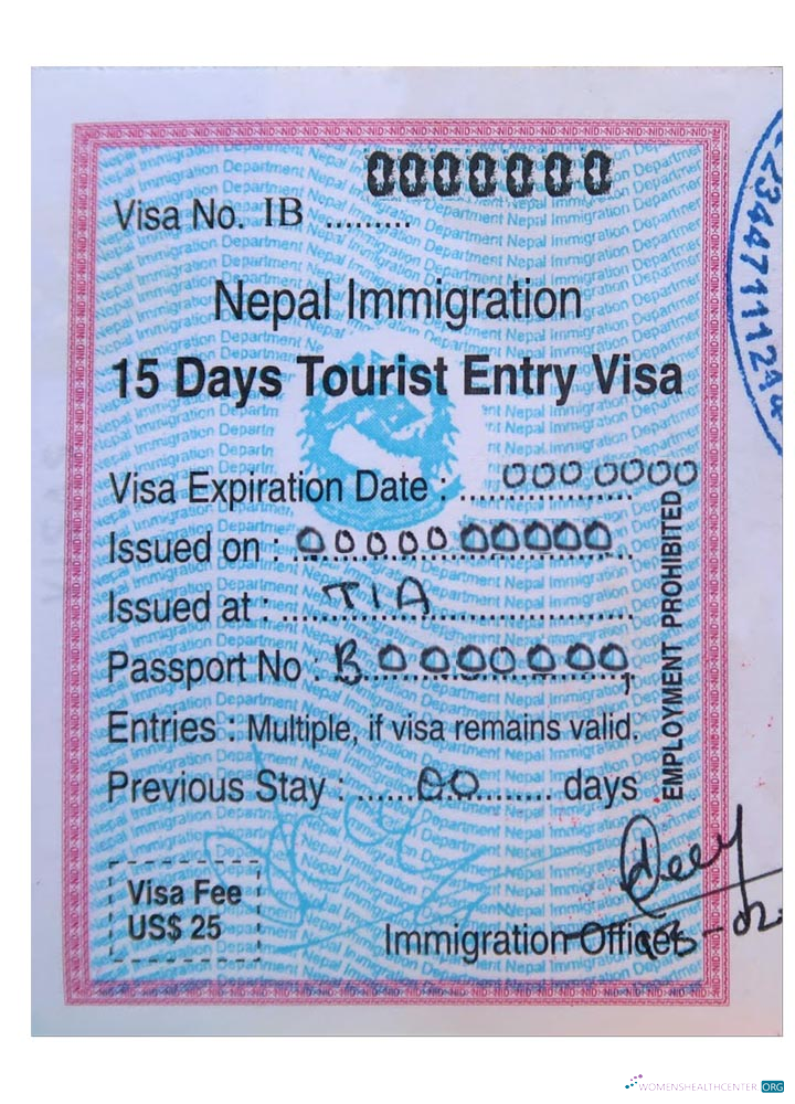 Download NEPAL entry visa Photoshop template